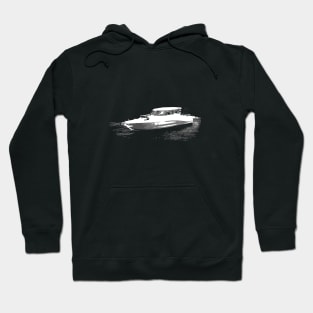Fishing Boat (White and Grey color) Hoodie